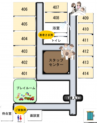 北4病棟マップ