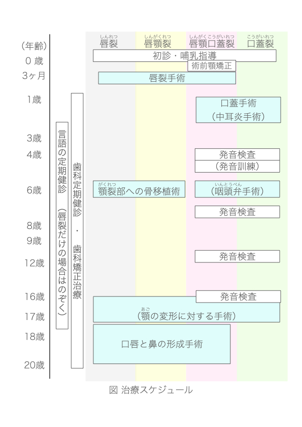 0歳～18歳まで 治療の流れ