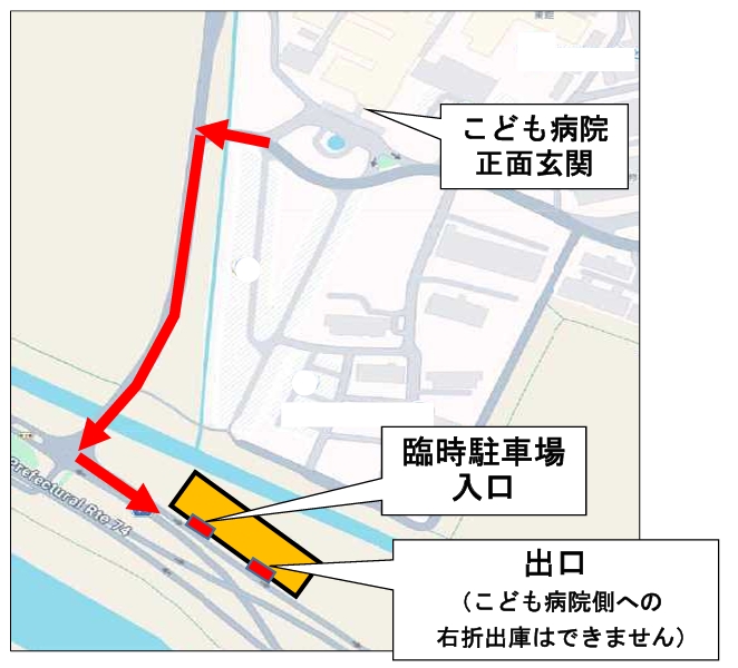 こども病院南側巴川先