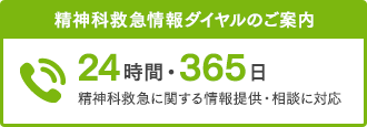 精神科救急情報ダイヤルのご案内