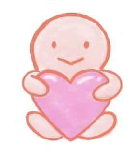 こころんがハートを持っているイラスト