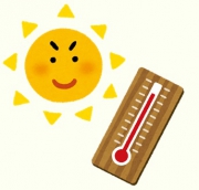 太陽と温度計